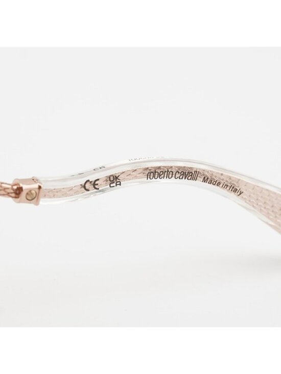 Roberto Cavalli SRC035M 8FCG Sunglasses Gold Geometric Frame, Brown Lenses main image 6